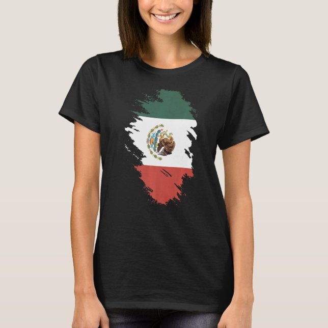 T-shirt Drapeau national du Mexique souvenir pour hommes f (Devant)