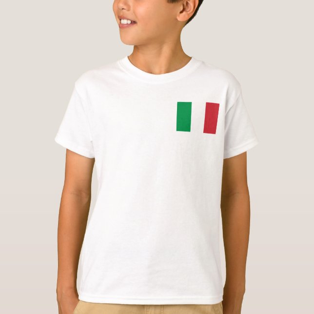 T-shirt Drapeau national du monde de l'Italie (Devant)