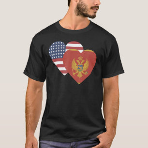 T-shirt Drapeau national du Monténégro souvenir pour hom