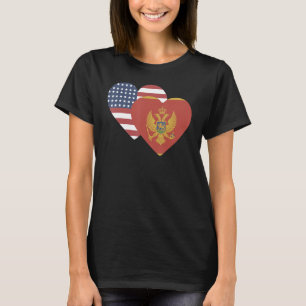 T-shirt Drapeau national du Monténégro souvenir pour homme