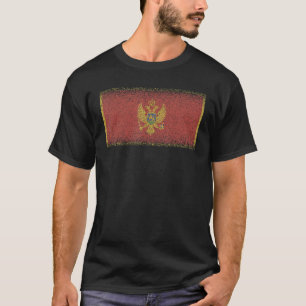 T-shirt Drapeau national du Monténégro souvenir pour homme