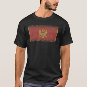 T-shirt Drapeau national du Monténégro souvenir pour les f