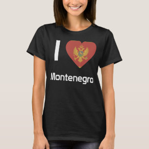 T-shirt Drapeau national du Monténégro souvenir pour les f