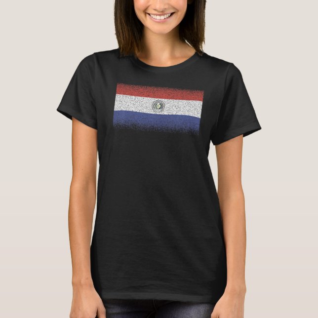 T-shirt Drapeau national du Paraguay souvenir pour les fem (Devant)