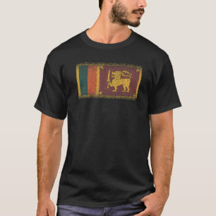T-shirt Drapeau national du Sri Lanka souvenir pour les fe