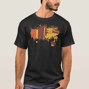 T-shirt Drapeau national du Sri Lanka souvenir pour les fe