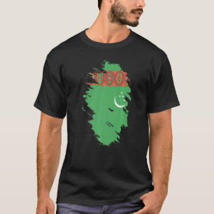 T-shirt Drapeau national du Turkménistan souvenir pour les