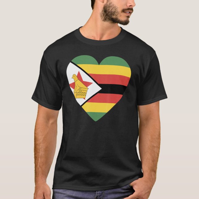 T-shirt Drapeau national du Zimbabwe souvenir pour les fem (Devant)