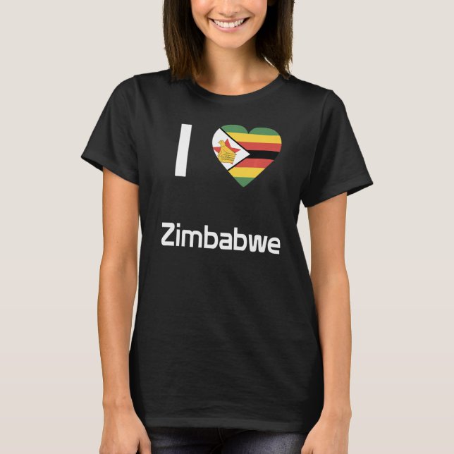 T-shirt Drapeau national du Zimbabwe souvenir pour les fem (Devant)