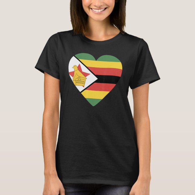 T-shirt Drapeau national du Zimbabwe souvenir pour les fem (Devant)