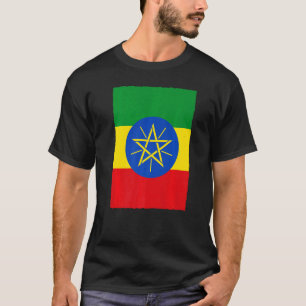 T-shirt Drapeau national éthiopien Vintage rétro Éthiopie