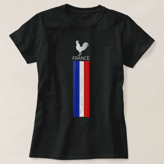 T-shirt Drapeau National France Jersey Football Français F (Design devant)