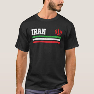 T-shirt Drapeau National Retro Iranien Fierté Iranienne