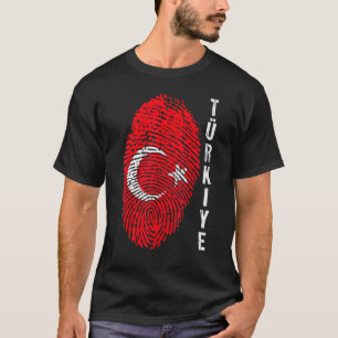 T-shirt Drapeau national Turquie Turkiye Empreinte Bayragi