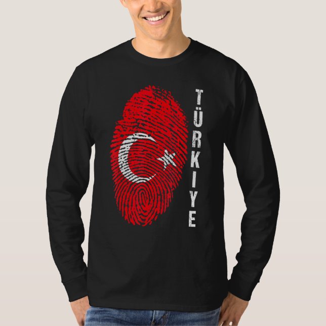 T-shirt Drapeau national Turquie Turkiye Empreinte Bayragi (Devant)