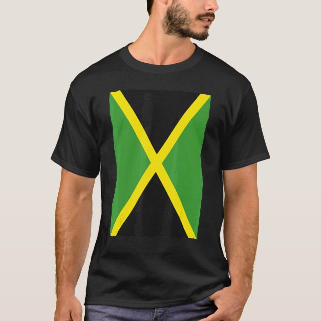 T-shirt Drapeau national Vintage rétro jamaïcain (Devant)