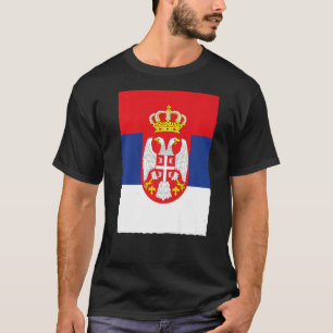 T-shirt Drapeau national Vintage serbe rétro