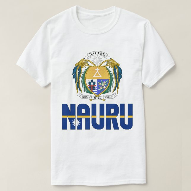 T-shirt Drapeau Nauru et blason Patriotique (Design devant)