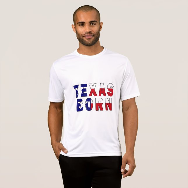 T-shirt Drapeau né au Texas (Devant entier)