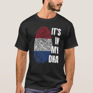 T-shirt Drapeau néerlandais Dna Empreinte numérique Pays-B