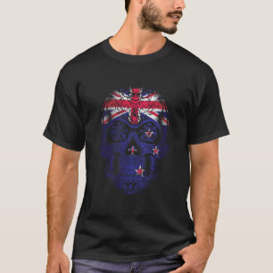 T-shirt Drapeau Néo-Zélandais Et Rose