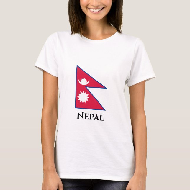 T-shirt Drapeau népalais (Devant)