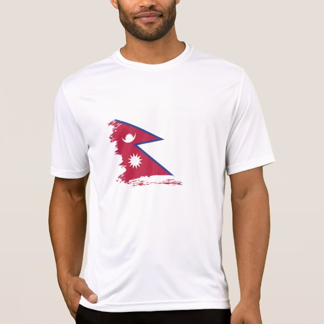 T-shirt Drapeau népalais (Devant)