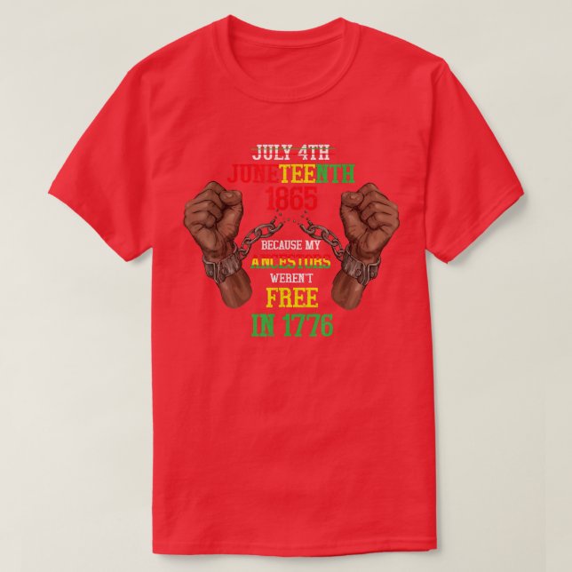 T-shirt Drapeau noir afro-américain P (Design devant)