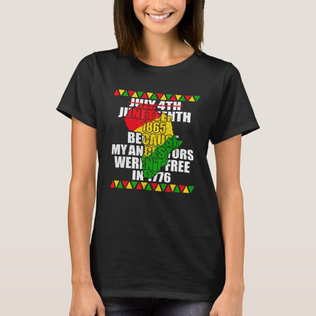 T-shirt Drapeau noir afro-américain P (Devant)