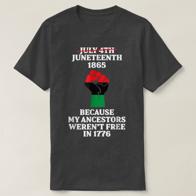 T-shirt Drapeau noir afro-américain P (Design devant)
