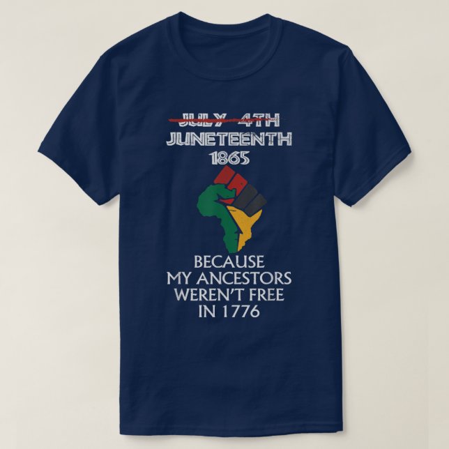T-shirt Drapeau noir afro-américain P (Design devant)