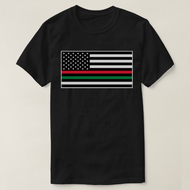 T-shirt Drapeau noir de matière des vies (Design devant)