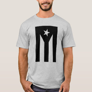 T-shirt Drapeau noir de Porto Rico