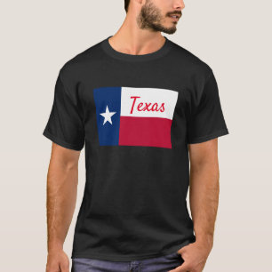 T-shirt Drapeau noir du drapeau de l'État du Texas de l'