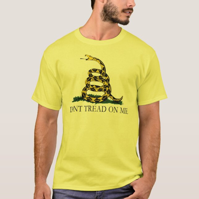 T-shirt Drapeau noir et jaune, ne me touchez pas ! (Devant)