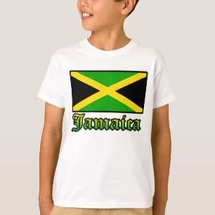 T-shirt Drapeau, noir, vert et jaune de la Jamaïque