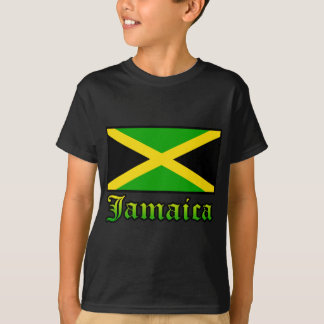 T-shirt Drapeau, noir, vert et jaune de la Jamaïque