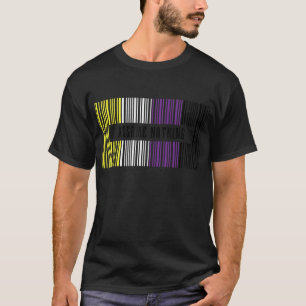T-shirt Drapeau Non Binaire Code Barres Ne Supposons Rien