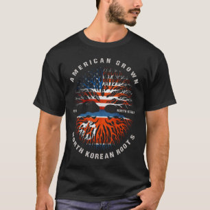 T-shirt Drapeau nord-coréen américain