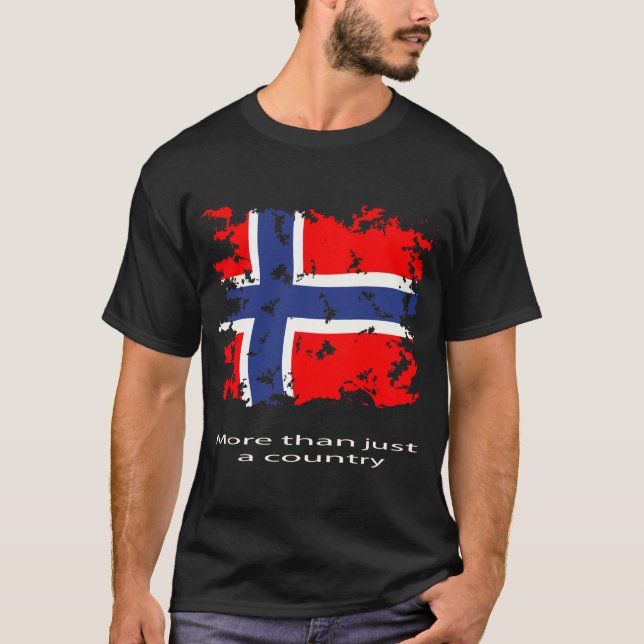 T-shirt Drapeau Norvège vintage (Devant)