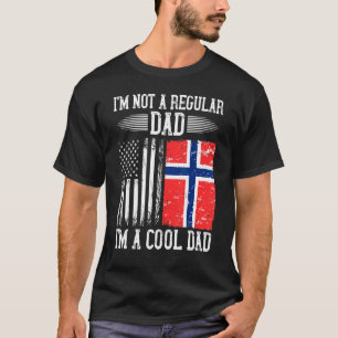 T-shirt Drapeau norvégien américain Norvège Drapeau racine