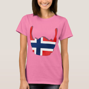 T-shirt Drapeau norvégien du casque viking