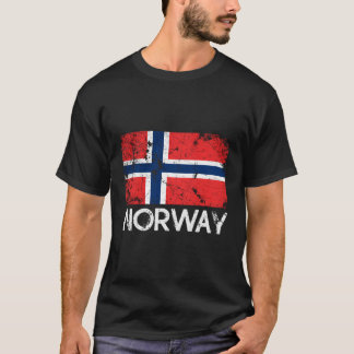 T-shirt Drapeau Norvégien Fabriqué En Norvège