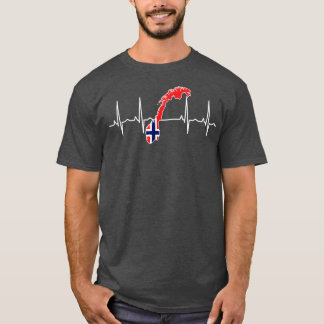 T-shirt Drapeau norvégien Heartbeat 3