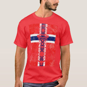 T-shirt Drapeau norvégien Mjlnir