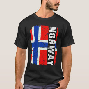 T-shirt Drapeau norvégien vintage Norvège Fierté Racines P