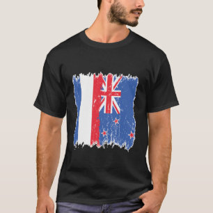 T-shirt Drapeau Nouvelle-Zélande Drapeau France Néo-Zéland