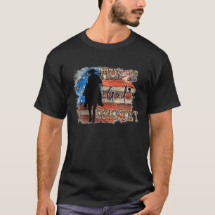 T-shirt Drapeau Occidental américain Cowboy This Is God's