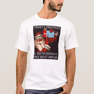 T-shirt Drapeau occidental d'étoile de matin du père noël