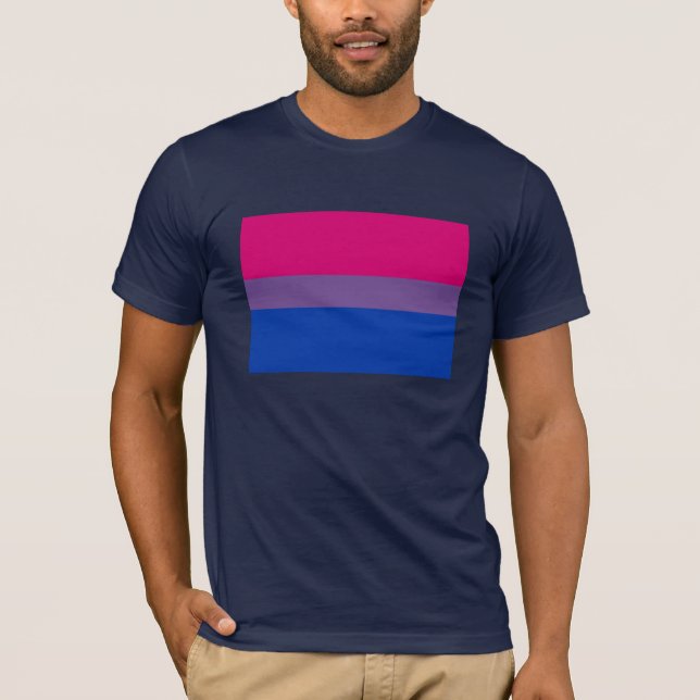 T-SHIRT DRAPEAU OFFICIEL BISEXUAL FIDE (Devant)